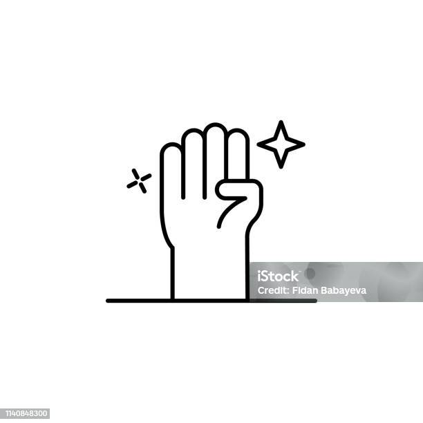 Magic Zombie Hand Outline Icon Signs And Symbols Can Be Used For Web Logo Mobile App Ui Ux Stock Illustration - Download Image Now