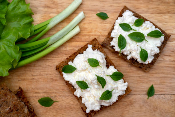 istock Healthy fresh vegetables and greens on crisp bread. 1140848891