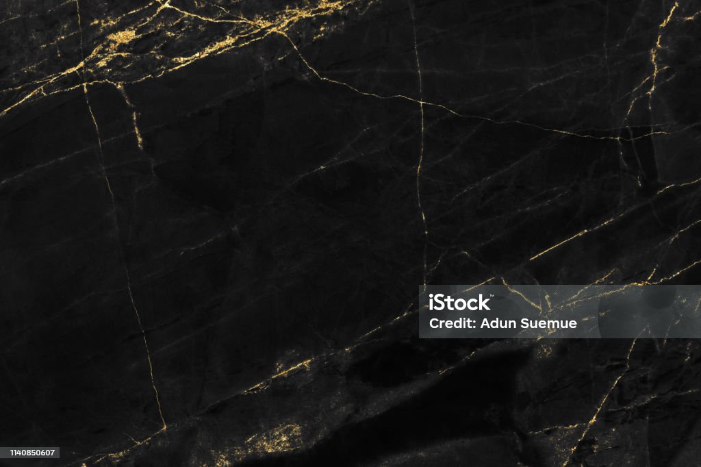 Schwarze Marmorstruktur mit goldenem Hintergrunddesign für Coverbook oder Broschüre, Poster oder realistische Geschäfts-und Designkunst. - Lizenzfrei Marmorgestein Stock-Foto
