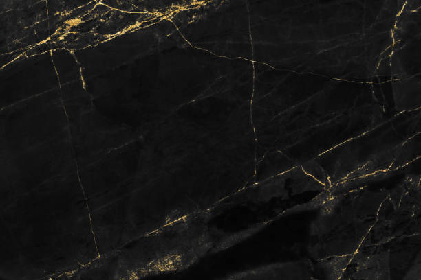 texture in marmo nero con motivo in oro sfondo design per copertina o brochure, poster o opere d'arte realistiche di business e design. - black paint foto e immagini stock