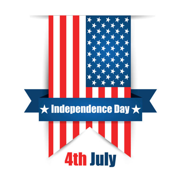 istock Hanging ribbon on the day of Independence day july fourth 1140855118