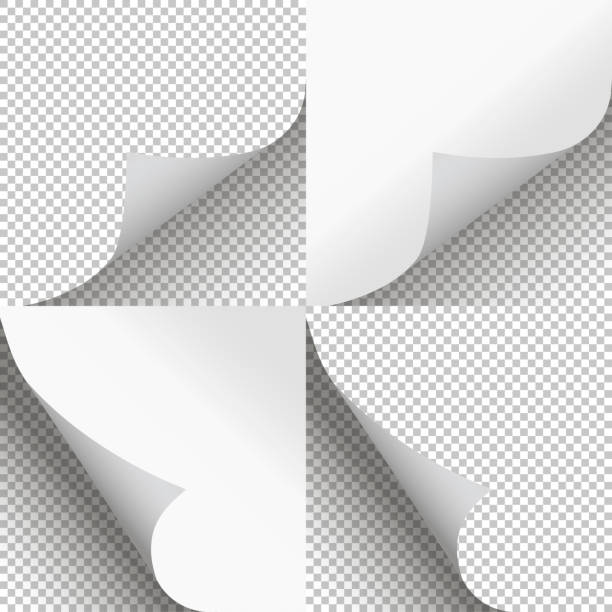 Pages curl set stylish illustration vector design Pages curl set stylish illustration vector design corner tip stock illustrations