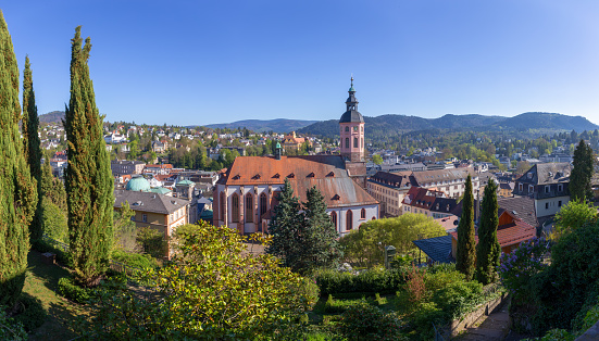 Baden-Baden is a spa town in the state of Baden-Württemberg, south-western Germany, at the north-western border of the Black Forest mountain range on the small river