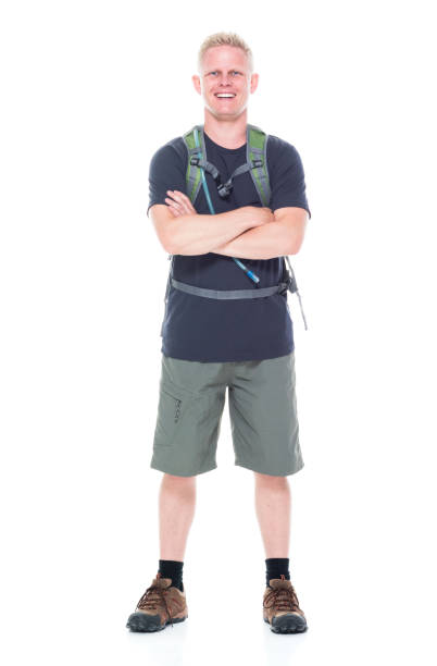 istock Attractive young male hiker with arms crossed 1140856320