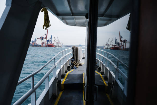 istock Container port and cargo ship in istanbul 1140860327