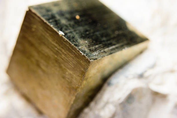 istock Macro of a Pyrite crystal 1140872543