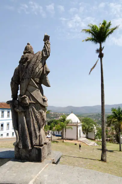 one of the prophets carved by antonio francisco lisboa (aleijadinho) in the turn of the 19th century in the city of congonhas, minas gerais, brazil