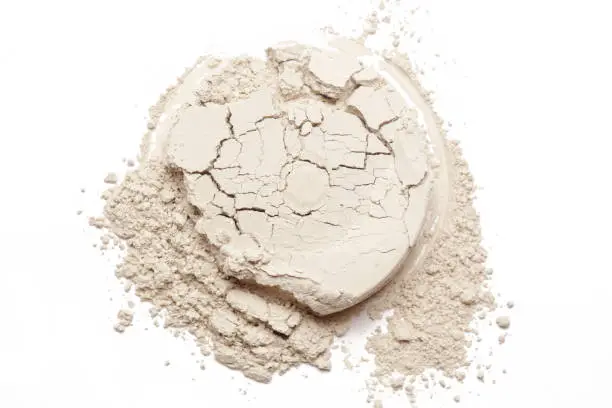 Photo of Cosmetic powder isolated on white background
