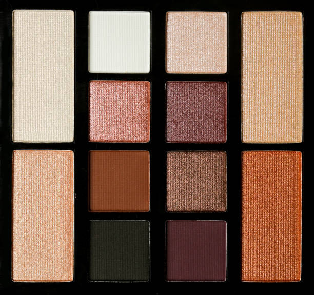 istock Earth brown tones eyeshadow palette, top view 1140877294