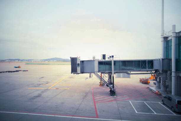 istock Empty tarmac at airport gate 1140881581
