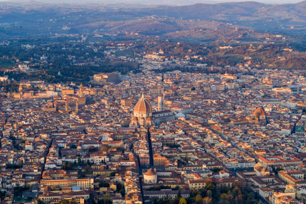 Aerial View of Florence, Italy at Sunrise