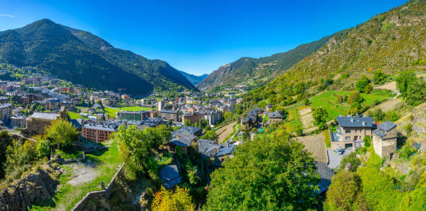 istock Aerial view of Encamp, Andorra 1140886478