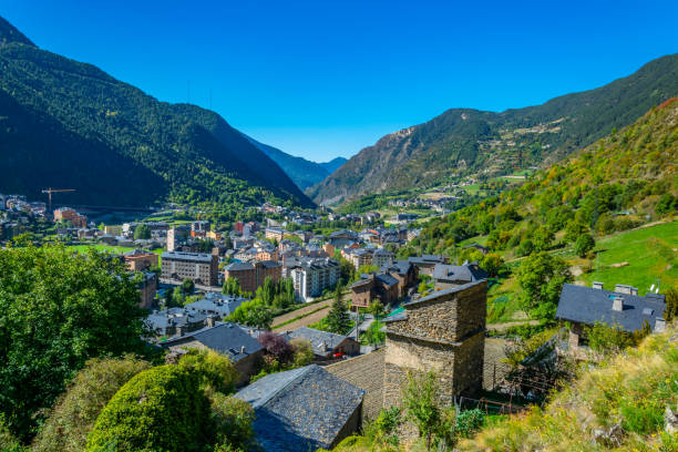 istock Aerial view of Encamp, Andorra 1140886499