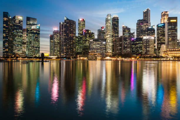 istock Downtown district and Marina bay in Singapore 1140892926