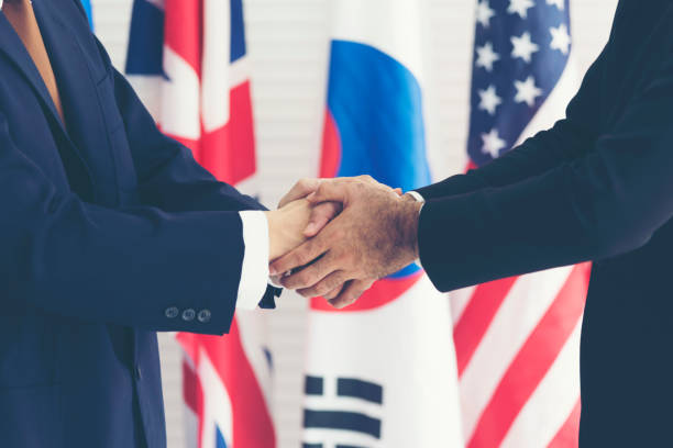 istock The picture shows the relationship between countries. Diplomatic relations And international business 1140904252