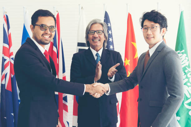 istock The picture shows the relationship between countries. Diplomatic relations And international business 1140904266