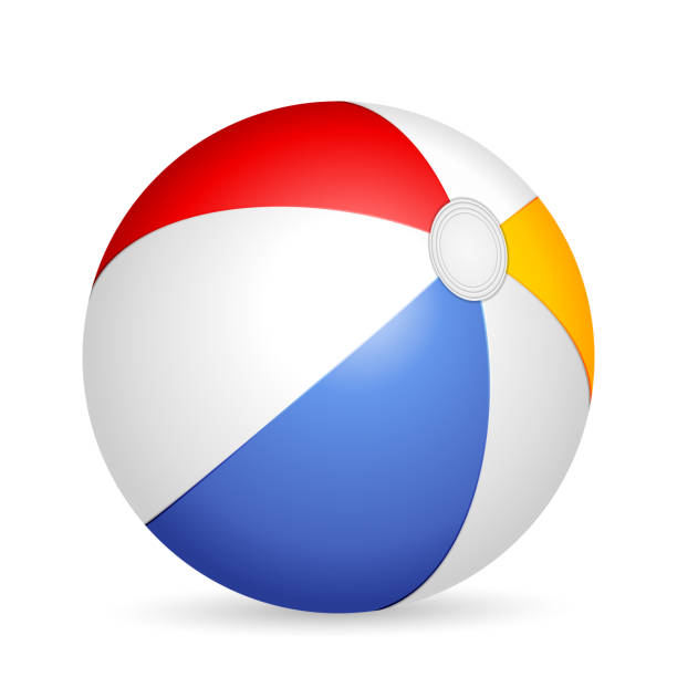 illustrations, cliparts, dessins animés et icônes de bille de plage - beach ball ball beach white