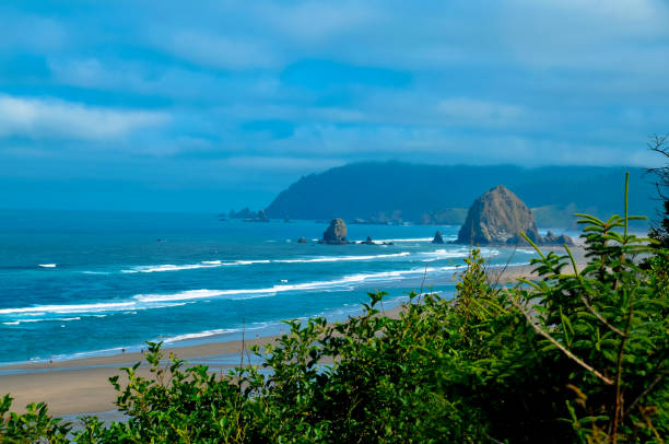 istock Oregon Cannon Beach on Pacific coast  at and near Haystack rock 1140918082