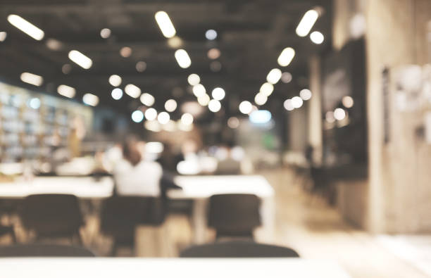 istock Blurred Academic Library Student Learning Concept. blur group of people working at co-working space, casual style, , business, education concept.Blur library background 1140929729