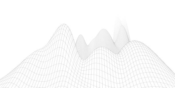 istock Terrain Cyberspace in the Mountains with valleys. 1140929751