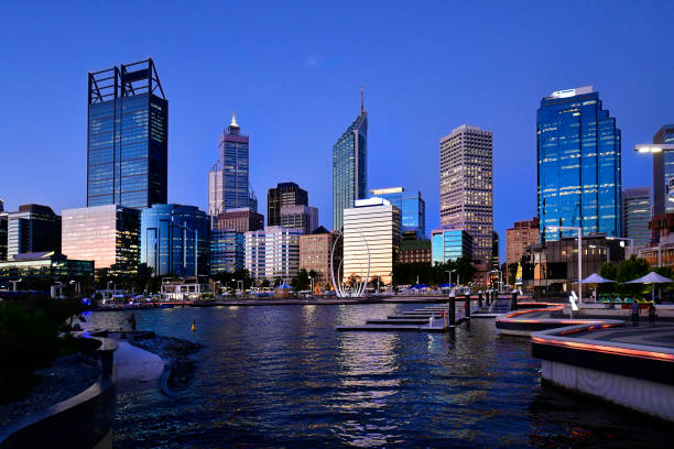istock Australia, WA, Perth, skyline on evening 1140937127