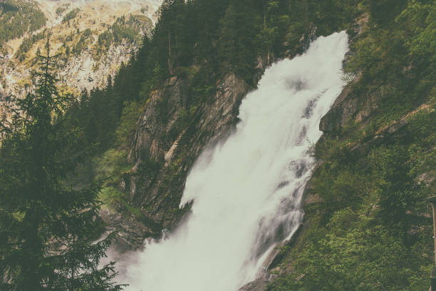 A powerful view from the base of the waterfall