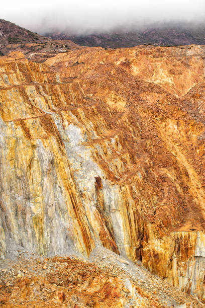 istock Aerial view of sections of open cut mining pit 1140941433