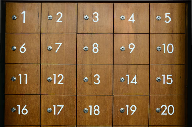 istock Full Frame Shot Of Lockers With Numbers 1140944235