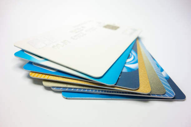 istock Bank cards stacked together 1140947784