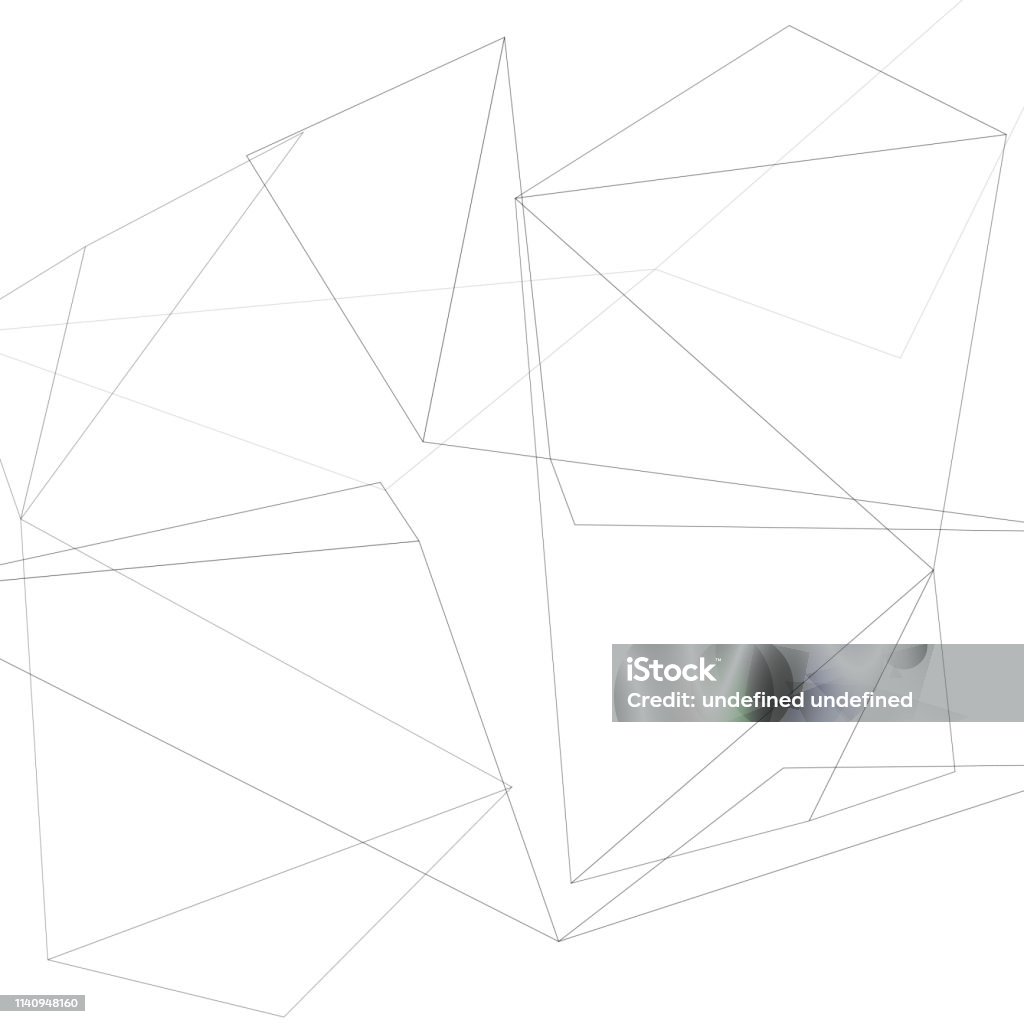 Connected Abstract Pattern With Overlapping Lines Vector Technology ...