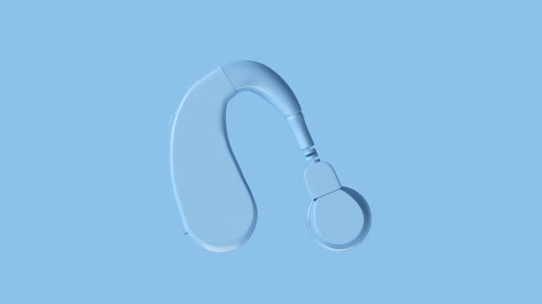 istock Pale Blue Behind the Ear Hearing Aid 1140948487