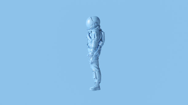 istock Pale Blue Spaceman Astronaut Cosmonaut Advanced Crew Escape Suit 1140948715