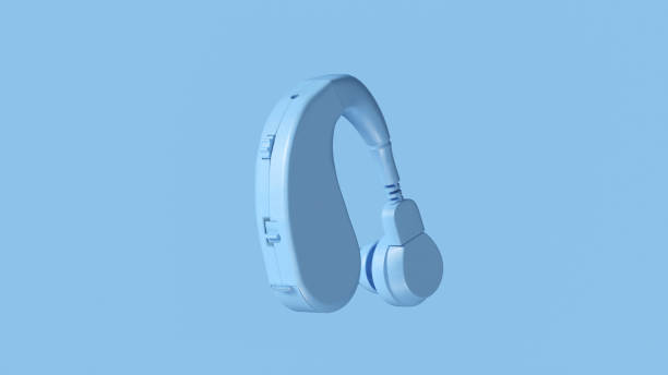 istock Pale Blue Behind the Ear Hearing Aid 1140949142