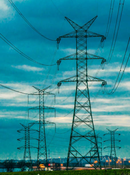 istock High voltage electric transmission tower energy pylon 1140949286