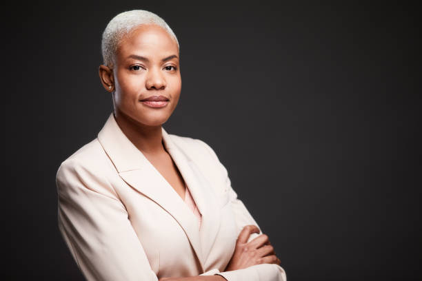 istock Businesswoman studio head shot. 1140949316