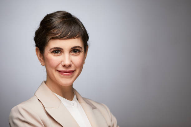 istock Businesswoman studio head shot. 1140949335