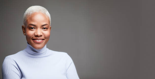 istock Businesswoman studio head shot. 1140949339