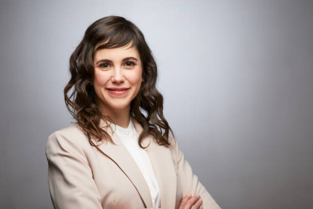 istock Businesswoman studio head shot. 1140949350