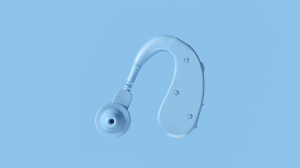 istock Pale Blue Behind the Ear Hearing Aid 1140950101