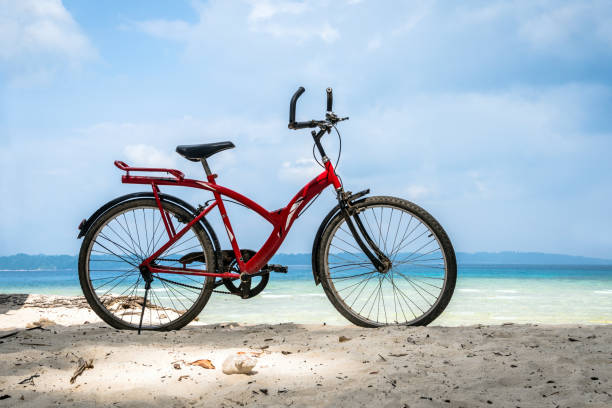 istock Bicycle parked by the sea 1140950686
