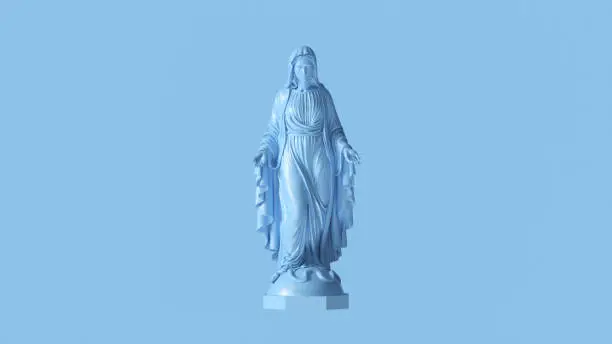 Photo of Pale Blue Virgin Mary Mother of Jesus Statue