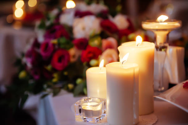 istock A blurred picture of candles burning 1140951325