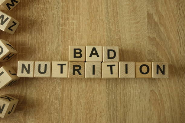 istock Bad nutrition text from wooden blocks 1140952498