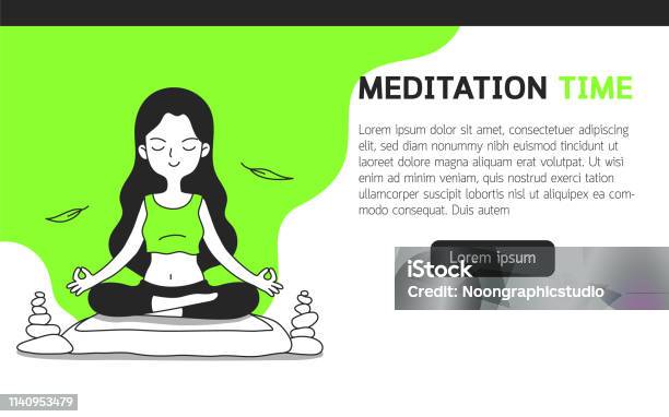 Maternity Yoga Meditation Stock Illustration - Download Image Now - Abdomen, Activity, Balance