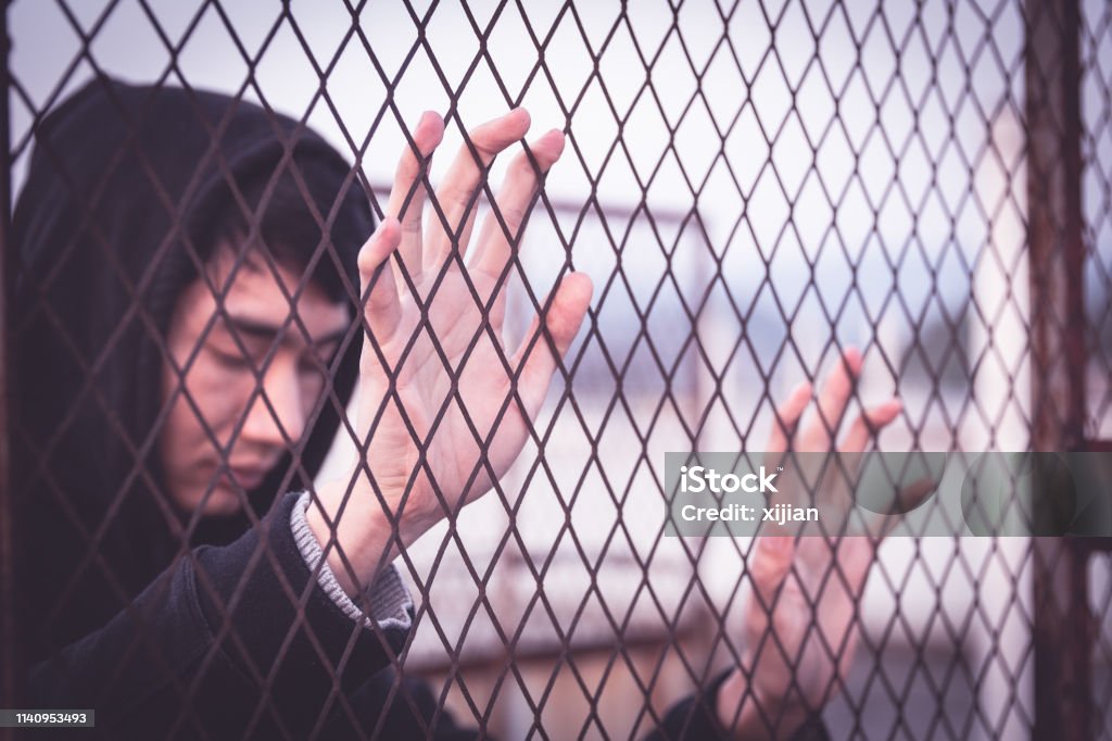 Sadness man Chinese Ethnicity Stock Photo