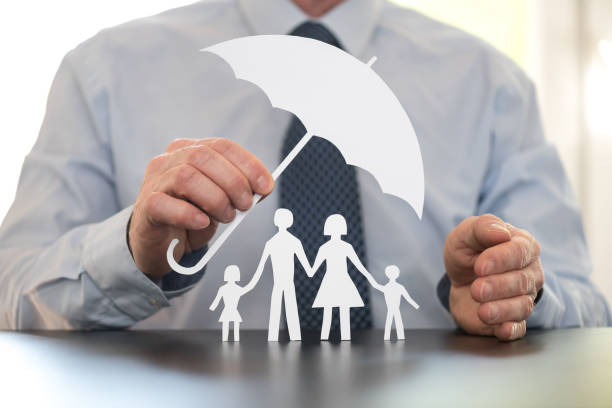 Concept of family coverage stock photo