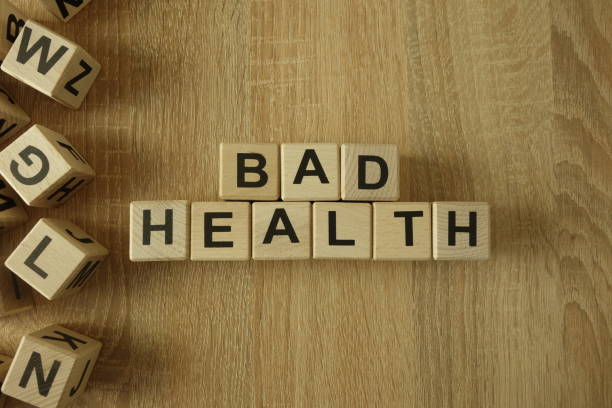 istock Bad health text from wooden blocks 1140958397