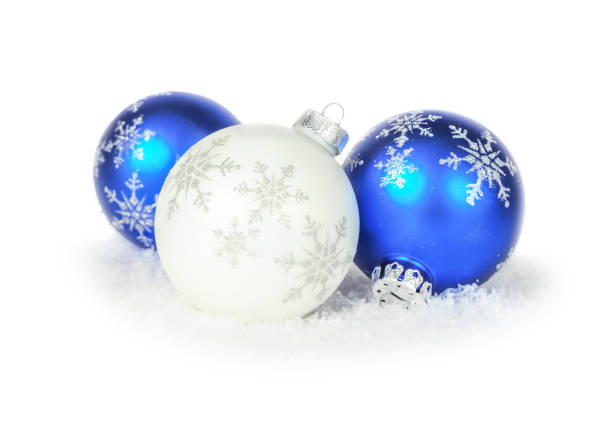 istock White and blue Christmas decoration 1140960958