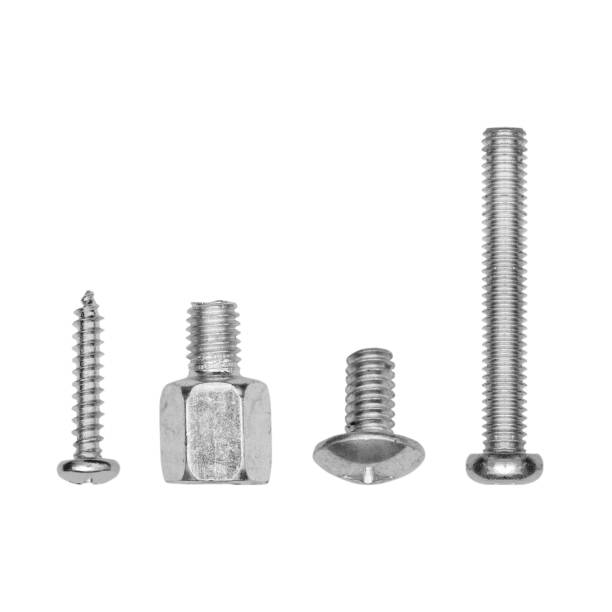 istock Set of metal bolt isolated on white background - clipping paths. 1140962577