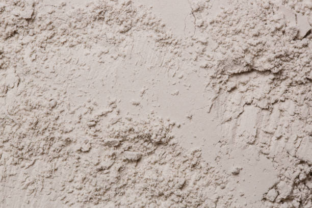 istock Cosmetic clay powder textured background, close up, 1140964006